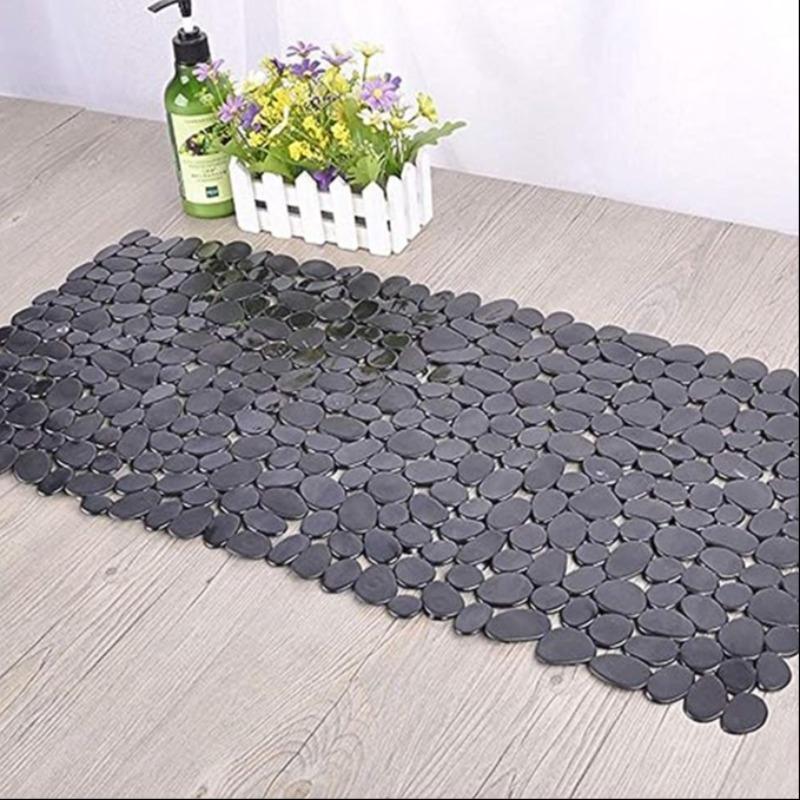 1 Piece Cobblestone Pattern Bathroom Mat, Non Slip Shower Mat With Suction Cup, Bathtub Mat For Bathroom Tub Floor