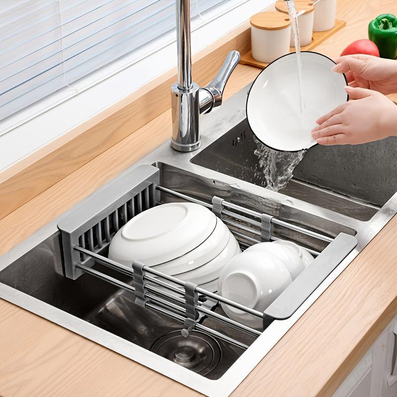 1 piece retractable sink drain basket, multifunctional sink basket, kitchen utensils and gadgets