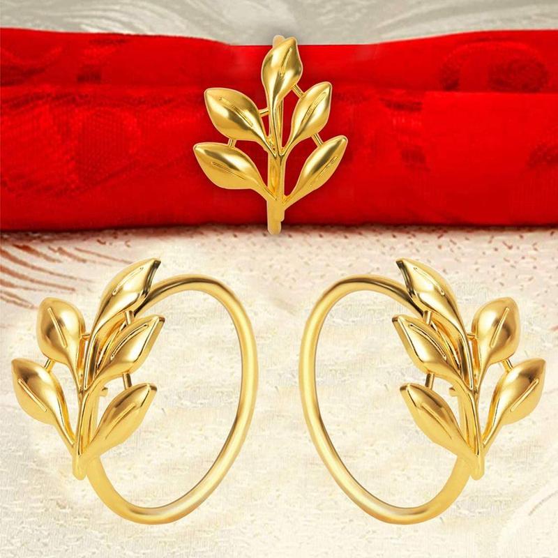 4pcs Leaf Shaped Napkin Ring