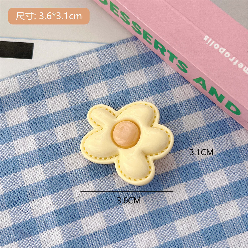 6 Sweet Flower Style Duckbill Hair Clips for Women, Candy Color Hair Clips, Ponytail Bangs, Headband Hair Clips