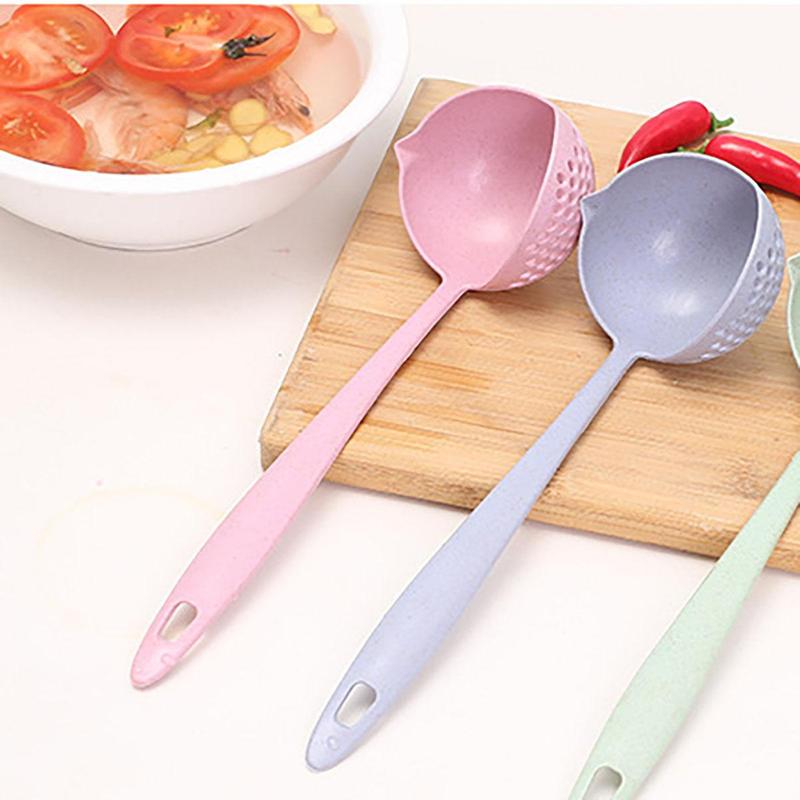 3pcs Durable Long Handle Colander Spoon