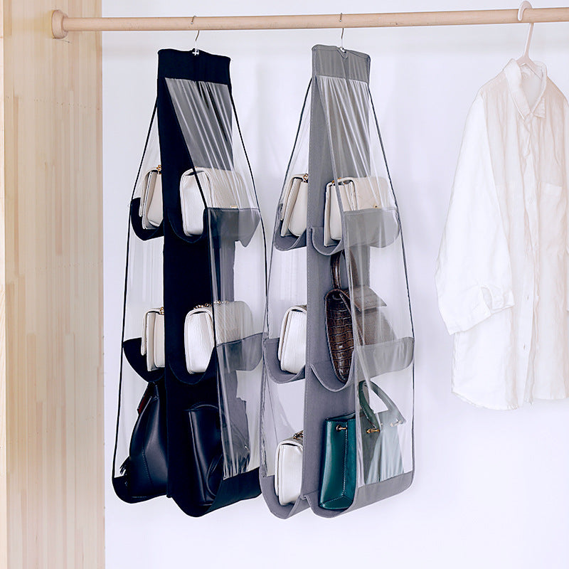 1 Piece Hanging Handbag Organizer, Multi Layered with 6 Pockets, Foldable Dustproof Storage Bag