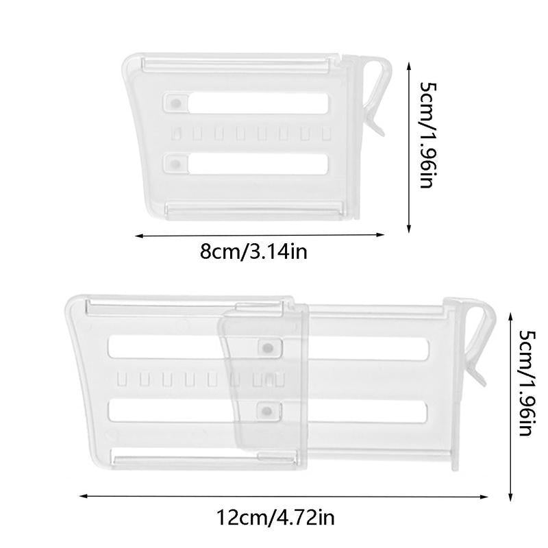 4pcs Clear Refrigerator Shelf Divider