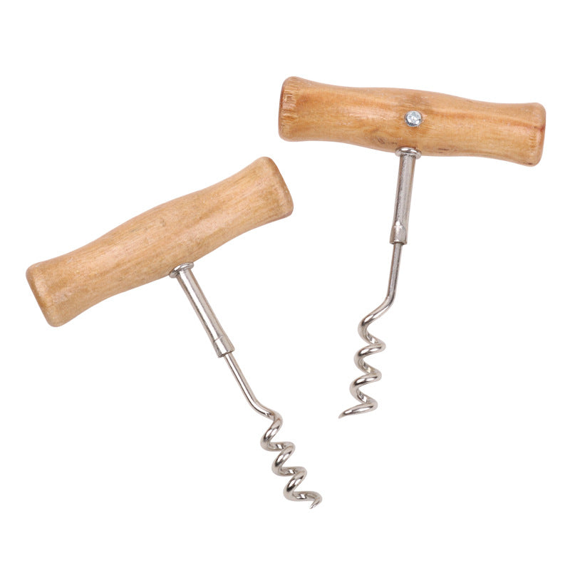 1 piece wooden handle can opener, can opener, tin can multi-purpose can opener, can opener, beer bottle opener, red wine