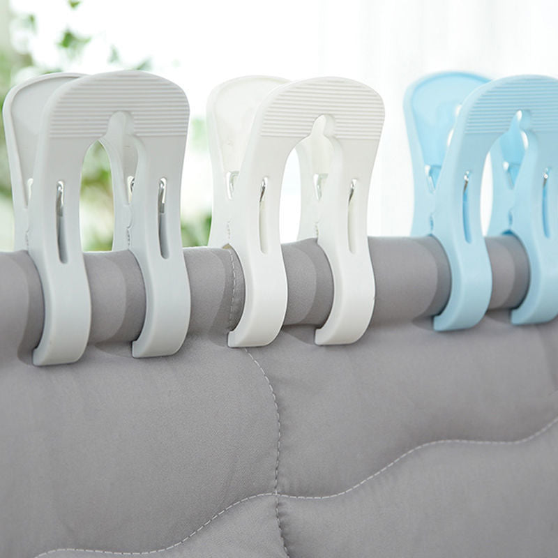 2pcs Plastic Windproof Drying Clip, Clothes Hanger, Plastic Durable Stable Hanger, Household Home Organizer Supplies