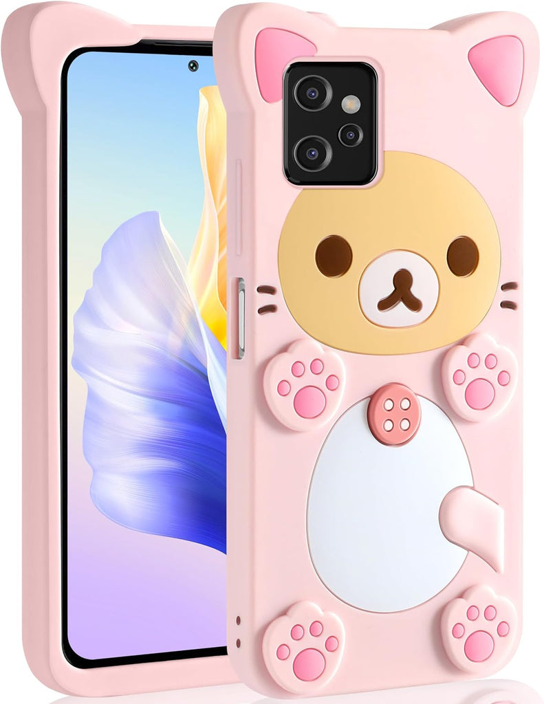 Case for iPhone13 Case 3D Cute Cartoon Bear Phone Cases Fashion Cool Fun Funny Bear Soft TPU Covers for iPhone13 Silicone Cover for Women Girls Kids