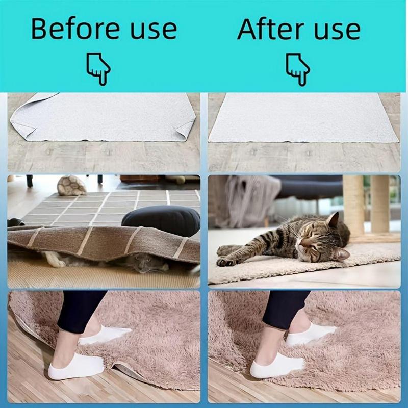 8pcs Non Slip Rug Gripper, Self Adhesive Rug Gripper, Rug Corner Gripper For Home Living Room Bedroom