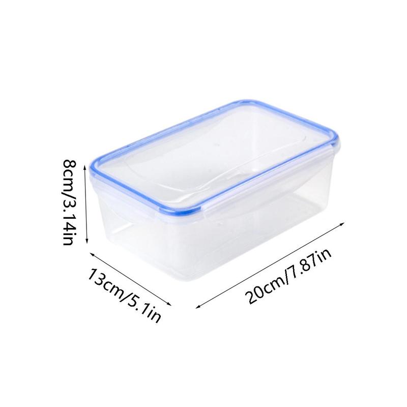 1 Piece Clear Food Storage Box with Lid, Refrigerator Fresh-keeping Box, Rectangular Food Container for Kitchen