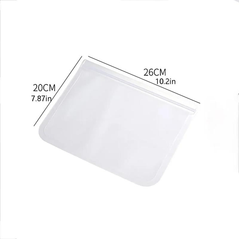 2pcs Clear Food Storage Bag