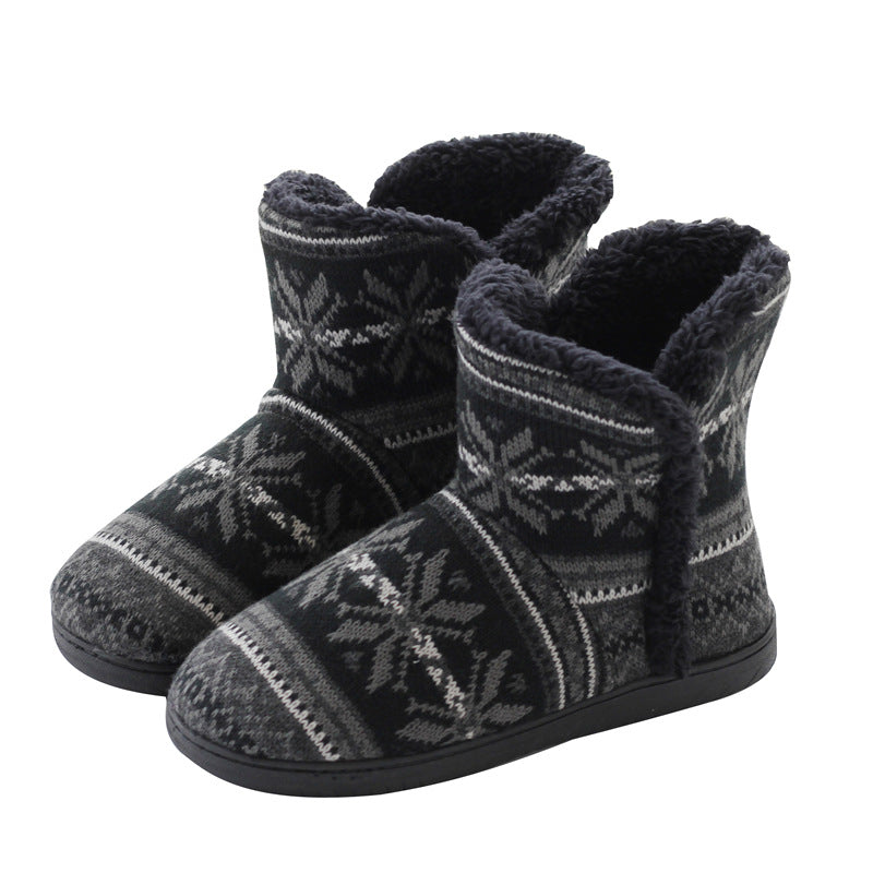 Womens Bootie Slippers Cable Knit Cute Plush Fleece Memory Foam House Shoes Indoor Winter Boot Slippers