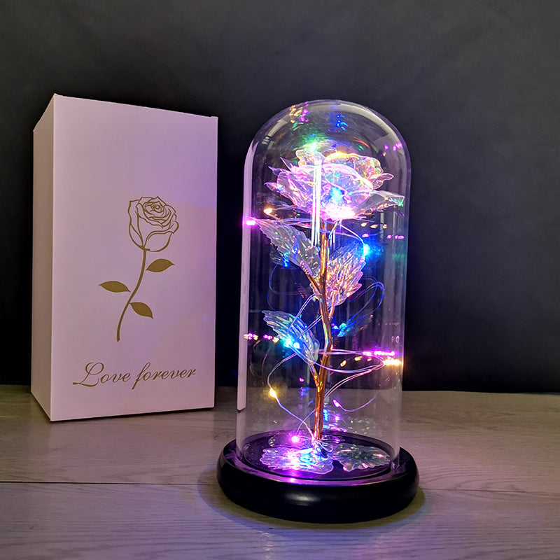 1 Piece Flower Rose Pattern Desktop Decorative LED Light , Anniversary Party Gifts, New Year Decor