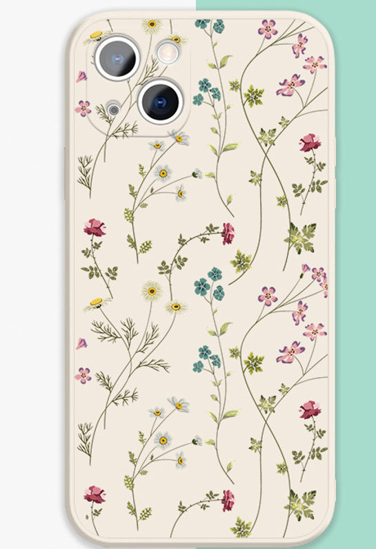 Floral Case for iPhone 14, Clear Case with Flower Branch Pattern Cute Cover Case for Girls Women Slim Thin Soft Silicone Shockproof Phone Case for iPhone 14,Transparent