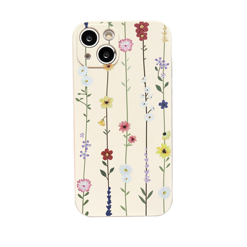 Floral Case for iPhone 14, Clear Case with Flower Branch Pattern Cute Cover Case for Girls Women Slim Thin Soft Silicone Shockproof Phone Case for iPhone 14,Transparent