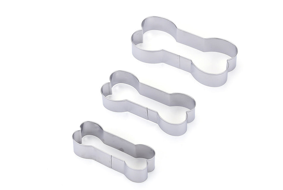 3pcs Stainless Steel Bone Shaped Cookie Cutter