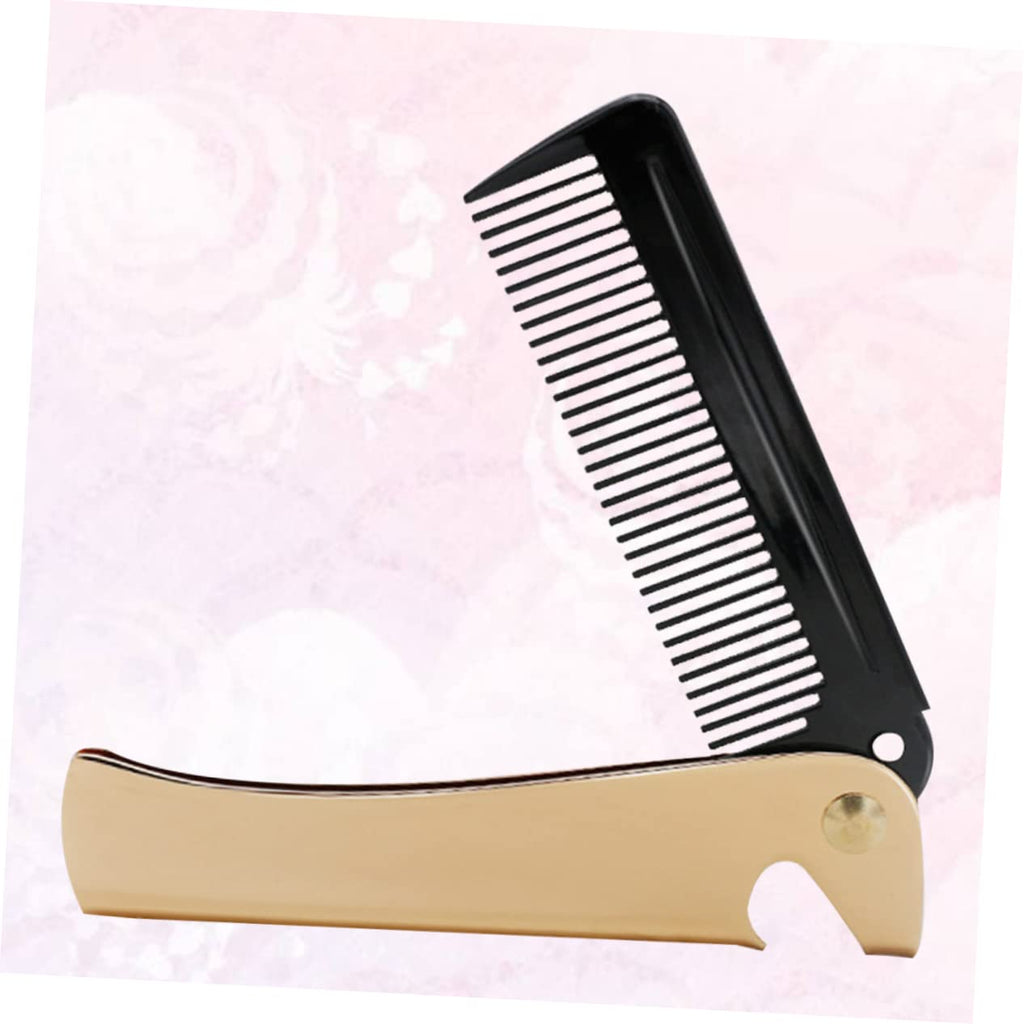 Anti-static Hair Comb Hair Straightener Brush Men Comb Fine Tooth Folding Beard Comb for Men Detangling Brush Mens Combs for Hair Anti-static Comb Pocket Comb Stainless Steel Man