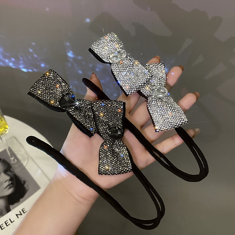 Bow Tie Hair Iron Womens Hair Clips Small Bun Maker for Hair Bowknot Bun Maker Girls Hair Bun Shaper Hair Bun Making Tool Hair Bun Clip Bow Hair Tie Miss Modeling Headband Crystal