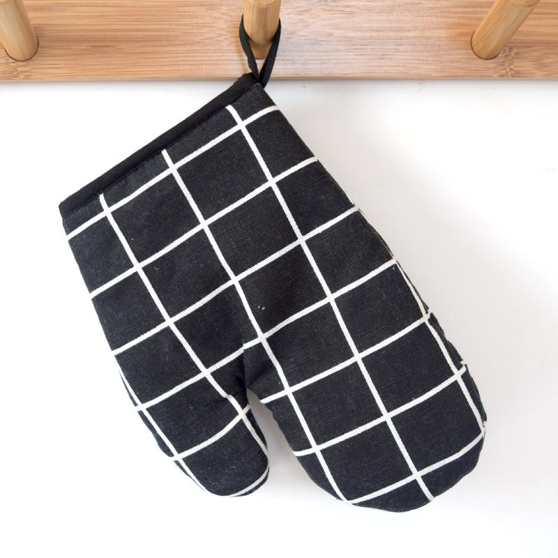 2pcs Plaid Pattern Oven Glove