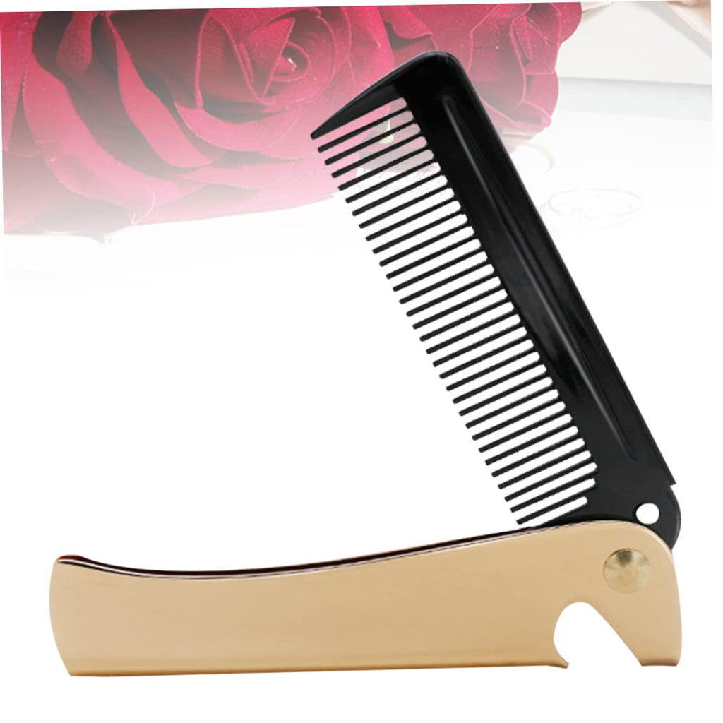 Anti-static Hair Comb Hair Straightener Brush Men Comb Fine Tooth Folding Beard Comb for Men Detangling Brush Mens Combs for Hair Anti-static Comb Pocket Comb Stainless Steel Man