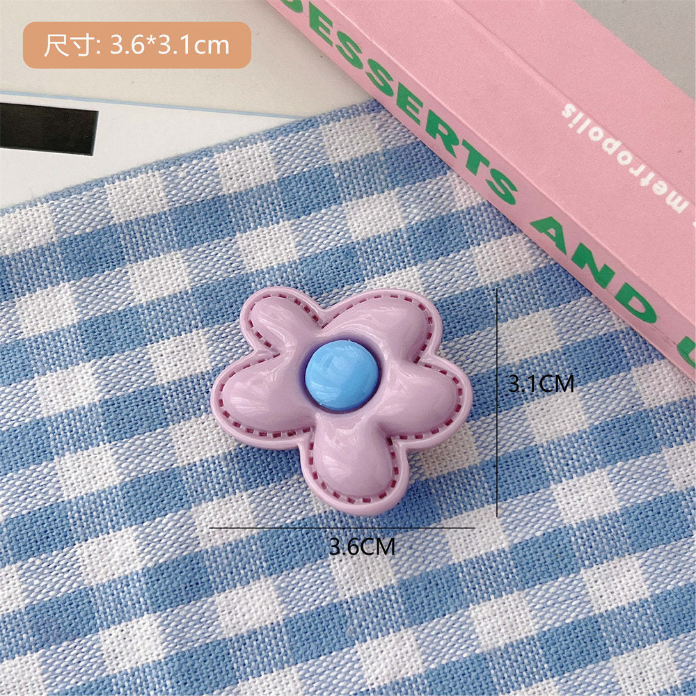 6 Sweet Flower Style Duckbill Hair Clips for Women, Candy Color Hair Clips, Ponytail Bangs, Headband Hair Clips