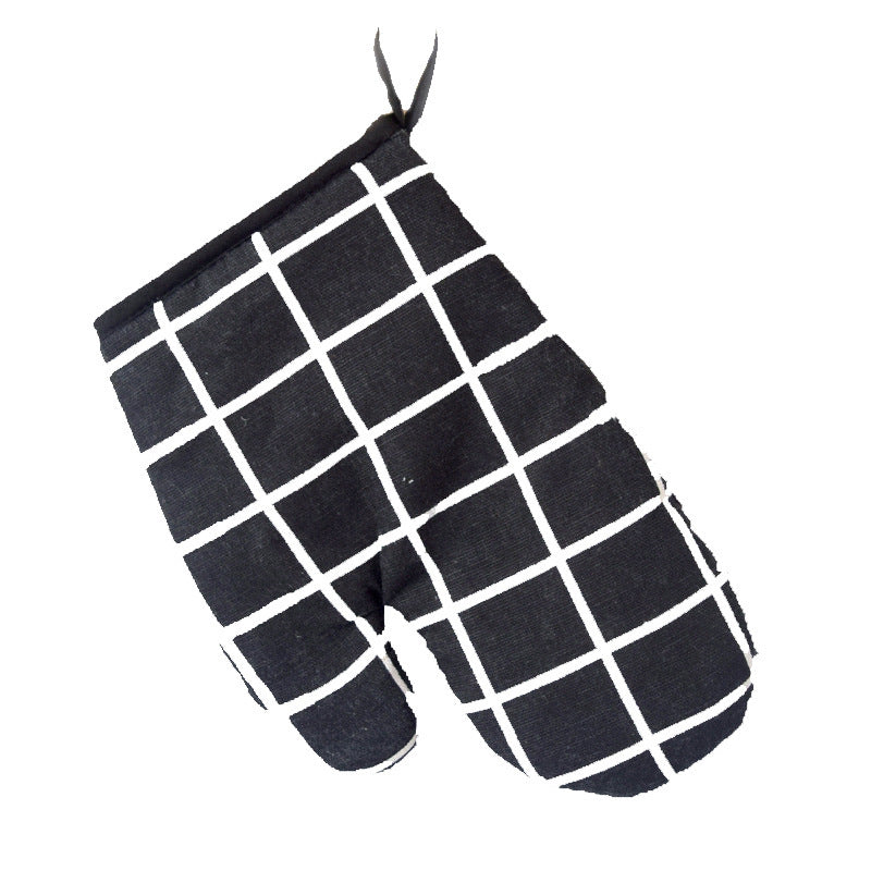 2pcs Plaid Pattern Oven Glove