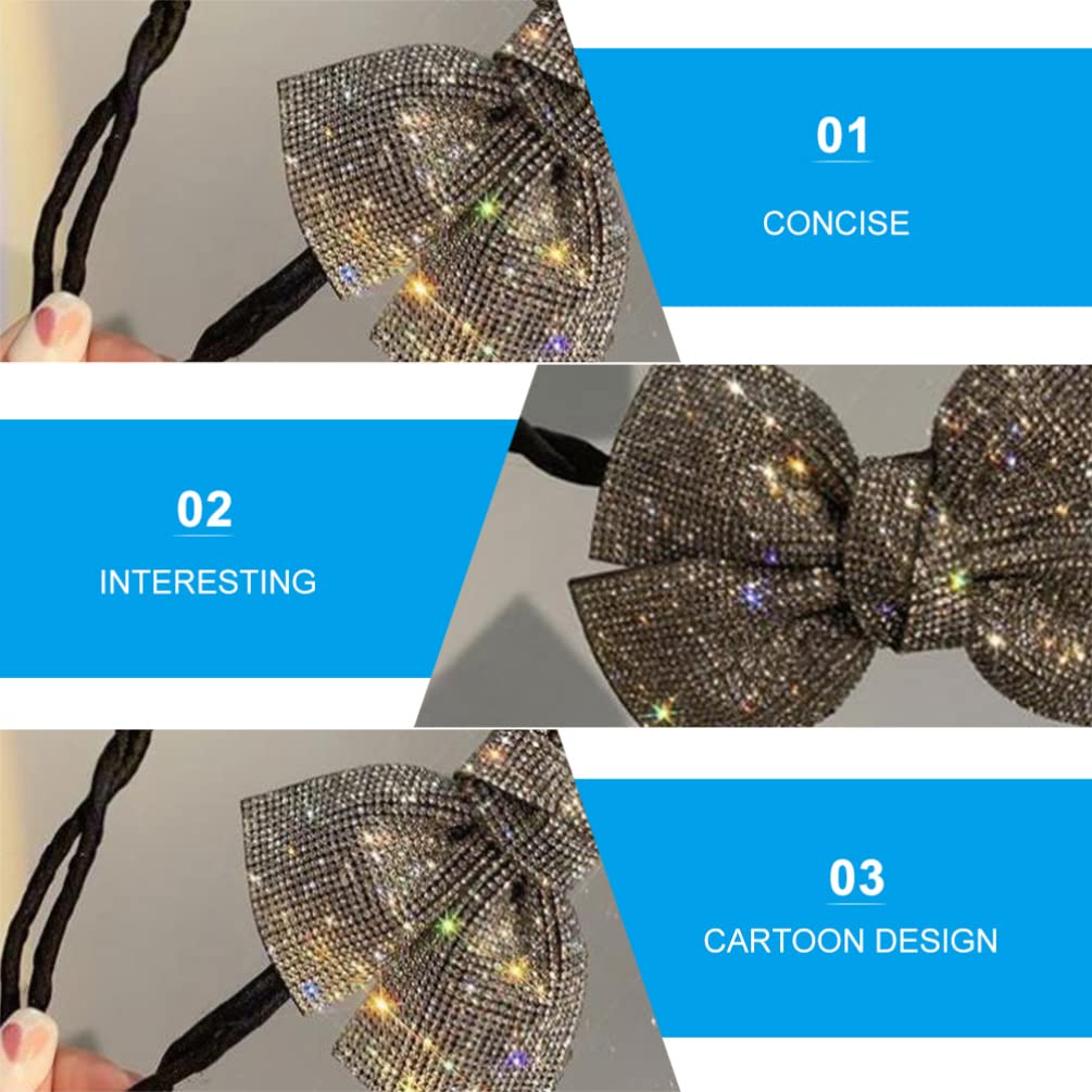 Bow Tie Hair Iron Womens Hair Clips Small Bun Maker for Hair Bowknot Bun Maker Girls Hair Bun Shaper Hair Bun Making Tool Hair Bun Clip Bow Hair Tie Miss Modeling Headband Crystal