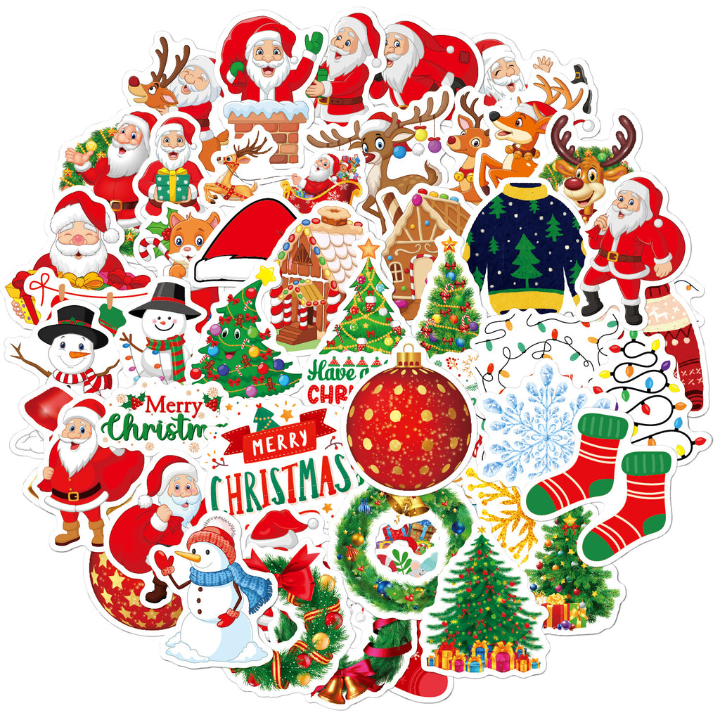 2024 Christmas Theme Stickers, 100PCS Non-Repeating Vinyl Waterproof Holiday Stickers, Holiday Gifts for Kids and Teens, Xmas Party Favorite