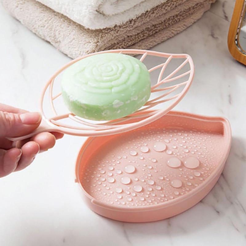 1 Piece Soap Dish, Leaf Shaped Soap Bar Holder, Soap Storage Rack For Bathroom, Home Supplies