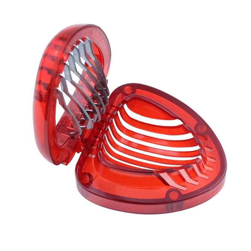 1 Piece Heart Shaped Strawberry Slicer, Plastic Reusable Durable Fruit Cutter, Portable Kitchen Fruit Utensils for Home Use