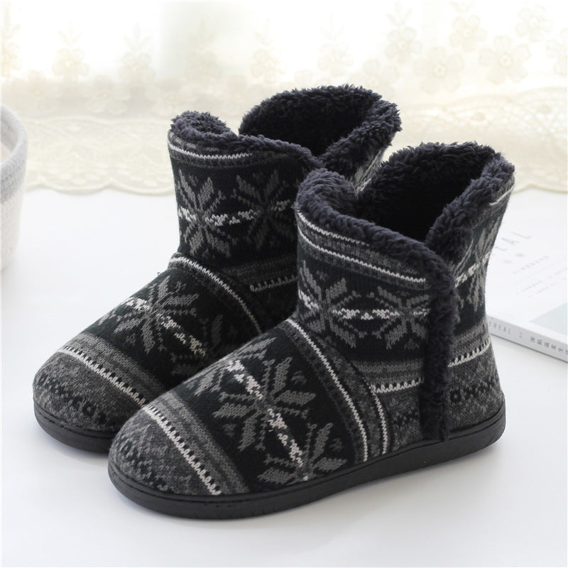 Womens Bootie Slippers Cable Knit Cute Plush Fleece Memory Foam House Shoes Indoor Winter Boot Slippers