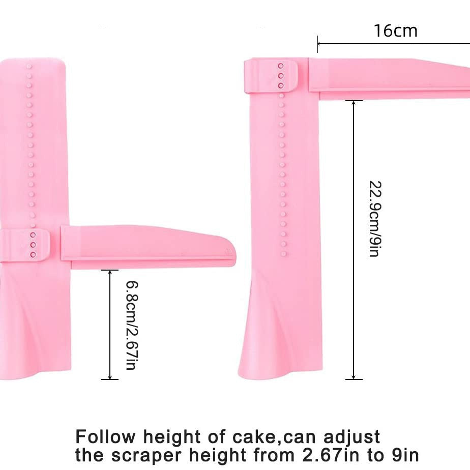 1 Piece Cake Adjustable Height Scraper