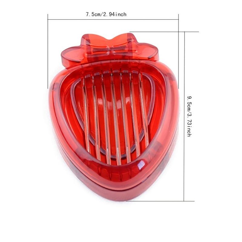 1 Piece Heart Shaped Strawberry Slicer, Plastic Reusable Durable Fruit Cutter, Portable Kitchen Fruit Utensils for Home Use