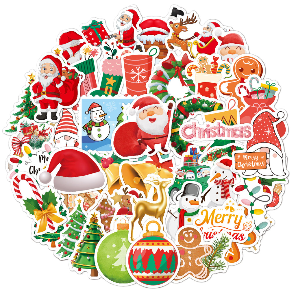 2024 Christmas Theme Stickers, 100PCS Non-Repeating Vinyl Waterproof Holiday Stickers, Holiday Gifts for Kids and Teens, Xmas Party Favorite