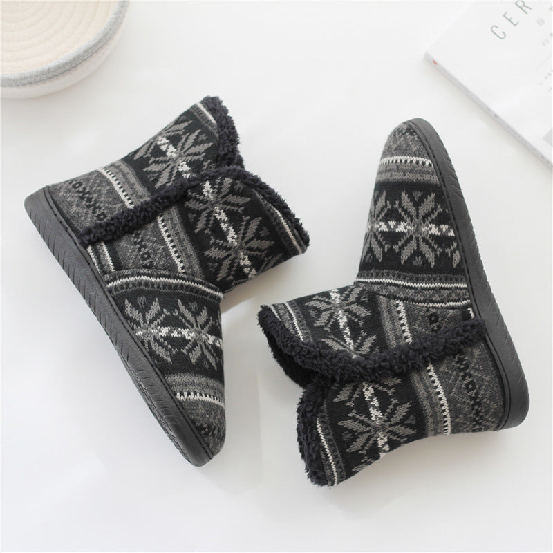 Womens Bootie Slippers Cable Knit Cute Plush Fleece Memory Foam House Shoes Indoor Winter Boot Slippers