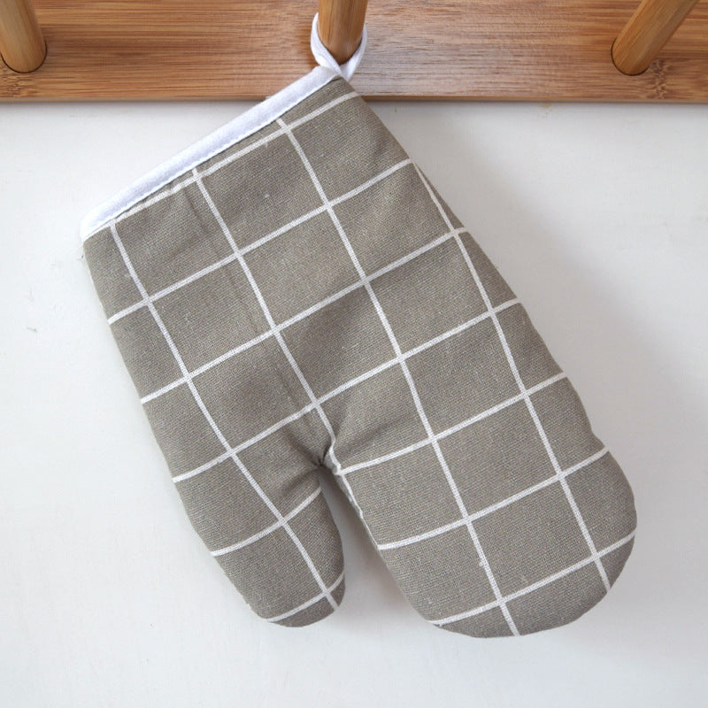 2pcs Plaid Pattern Oven Glove