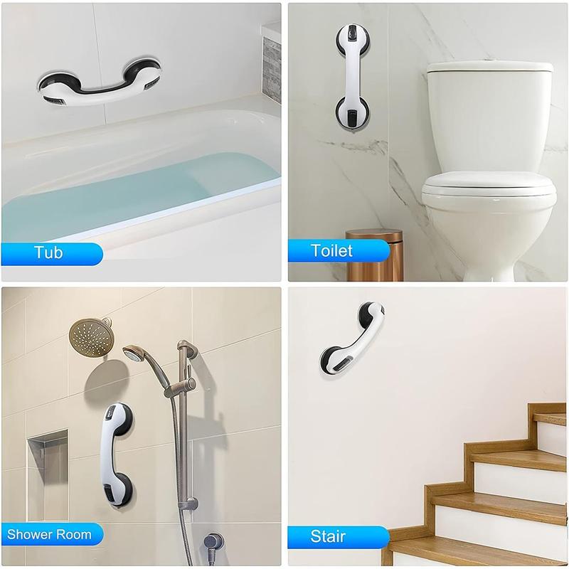 1 Piece Bathroom Suction Cup Handle, Bathroom Grab Bar, Shower Handle With Strong Suction Cup For Home Bathroom Improvement