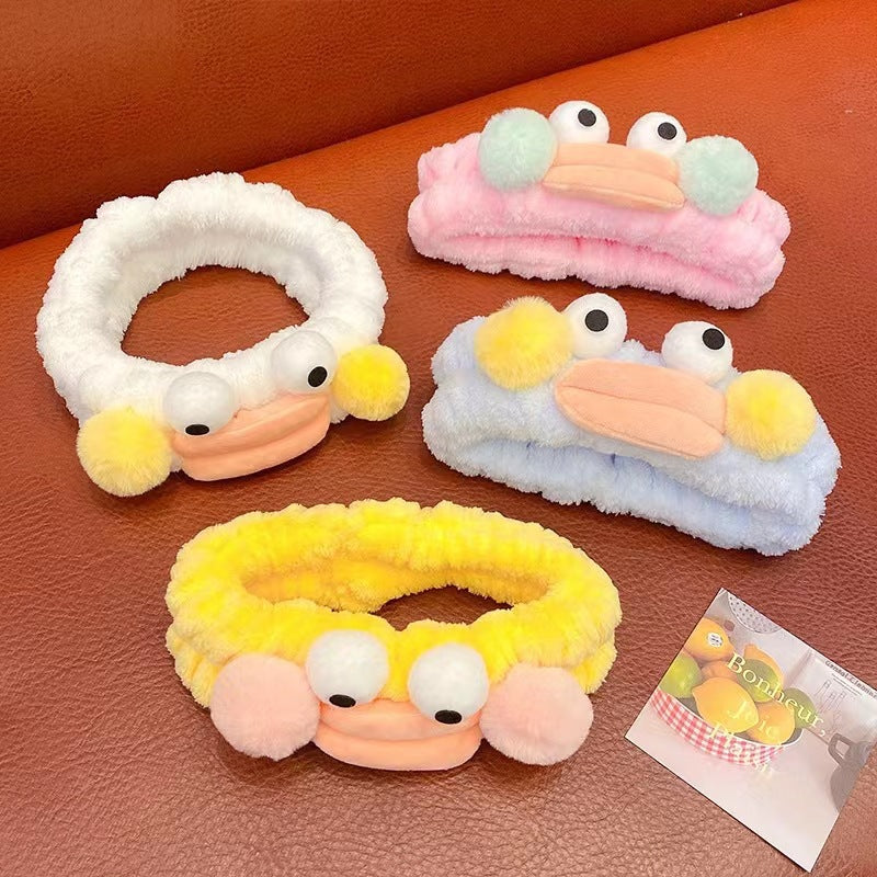 Face Wash Headband Hairband with Coral Fleece Cartoon Cute Creative Hair Accessories