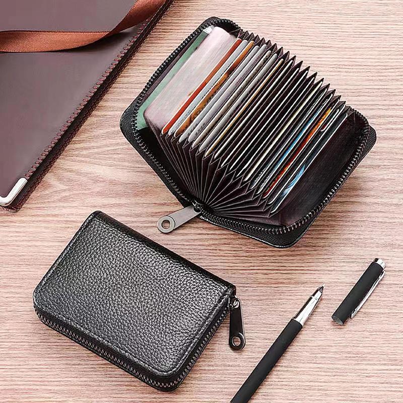 1 Piece Casual Plain Multi-pocket Card Bag, Portable Dust-proof Card Storage Bag, Multi-grid Mini Card Bag For Outdoor Travel