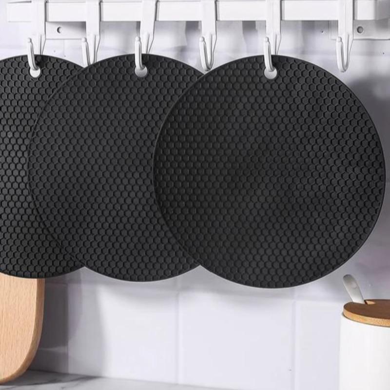 1 Piece Round Silicone Pot Mat, Honeycomb Shaped Heat Insulation Trivet, Placemat for Pot Pan Countertop Protector