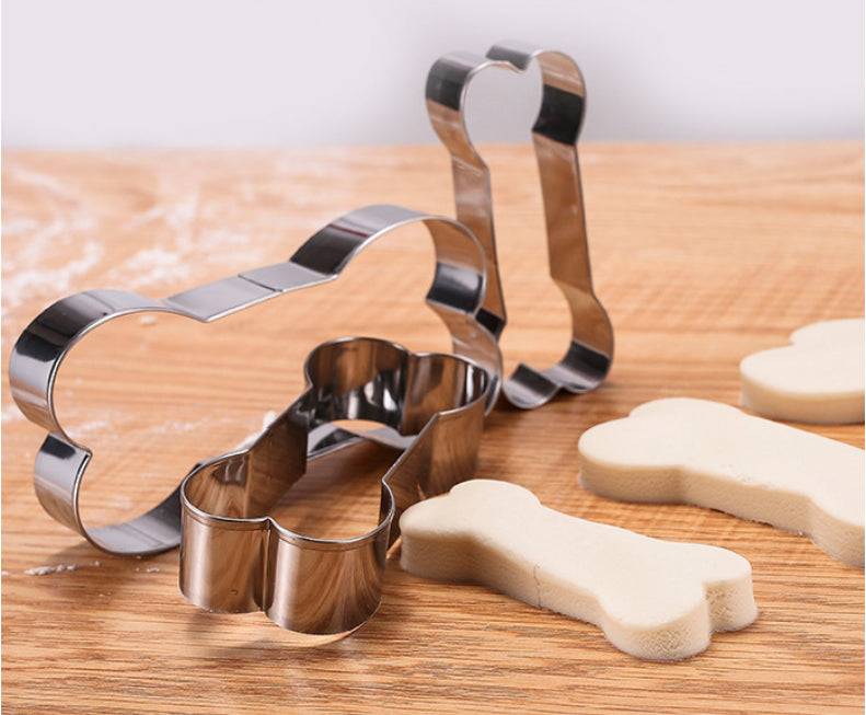 3pcs Stainless Steel Bone Shaped Cookie Cutter