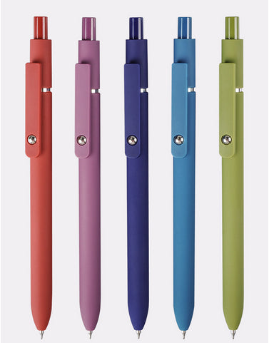 5pcs Minimalist Press Type Quick Drying Carbon Pen