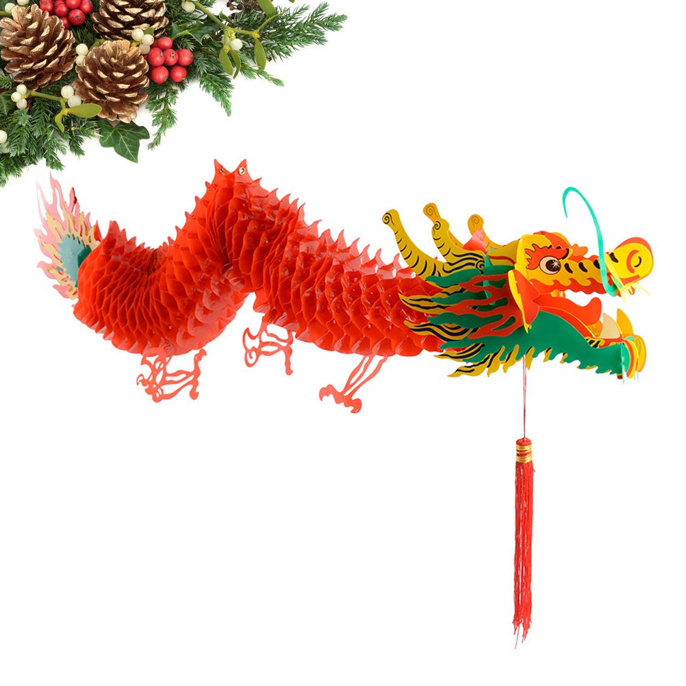 3D Dragon Hanging Decoration Outdoor Lantern Dragon Banner Lantern Festival Ornament Outdoor Ornament Chinese New Year Decoration Dragon Lamp Chinese Ornaments Chinese Style China