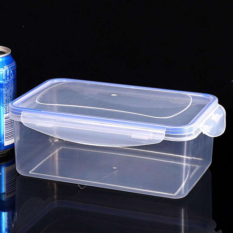 1 Piece Clear Food Storage Box with Lid, Refrigerator Fresh-keeping Box, Rectangular Food Container for Kitchen