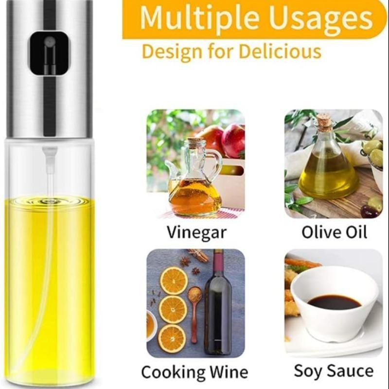 1 Piece Oil Spray Bottle, 100ml Glass Olive Oil Sprayer, Kitchen Baking Tool