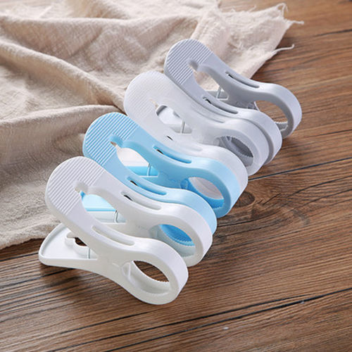 2pcs Plastic Windproof Drying Clip, Clothes Hanger, Plastic Durable Stable Hanger, Household Home Organizer Supplies