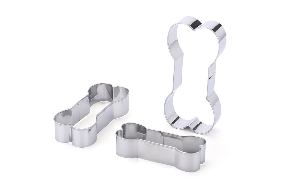 3pcs Stainless Steel Bone Shaped Cookie Cutter