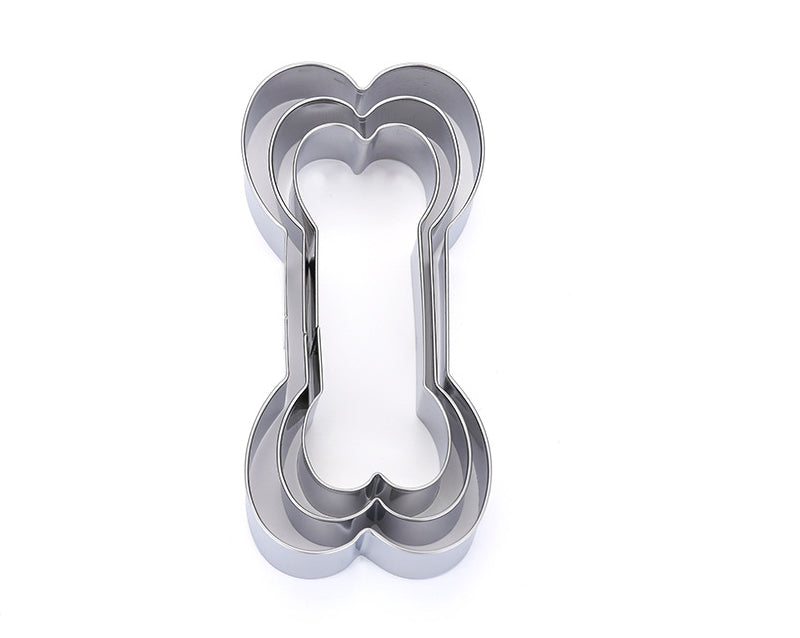 3pcs Stainless Steel Bone Shaped Cookie Cutter