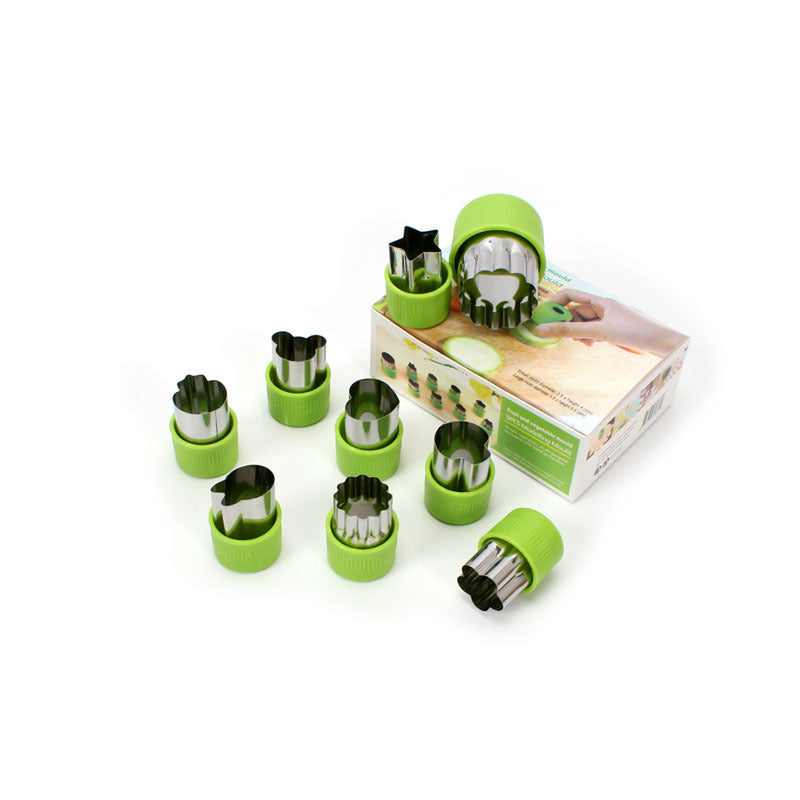 9pcs Green Multi-shape Cutter Mould Set