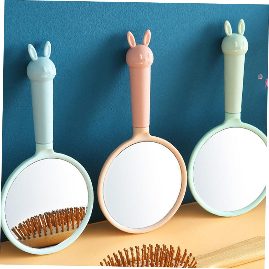 3pcs Handheld Vanity Mirror Vanity Hand Mirror Small Makeup Mirror Handheld Cosmetic Mirror countertop Mirror Small Hand Mirror Beauty Mirror Travel Desk Mirror Make up pp