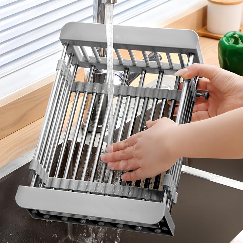 1 piece retractable sink drain basket, multifunctional sink basket, kitchen utensils and gadgets