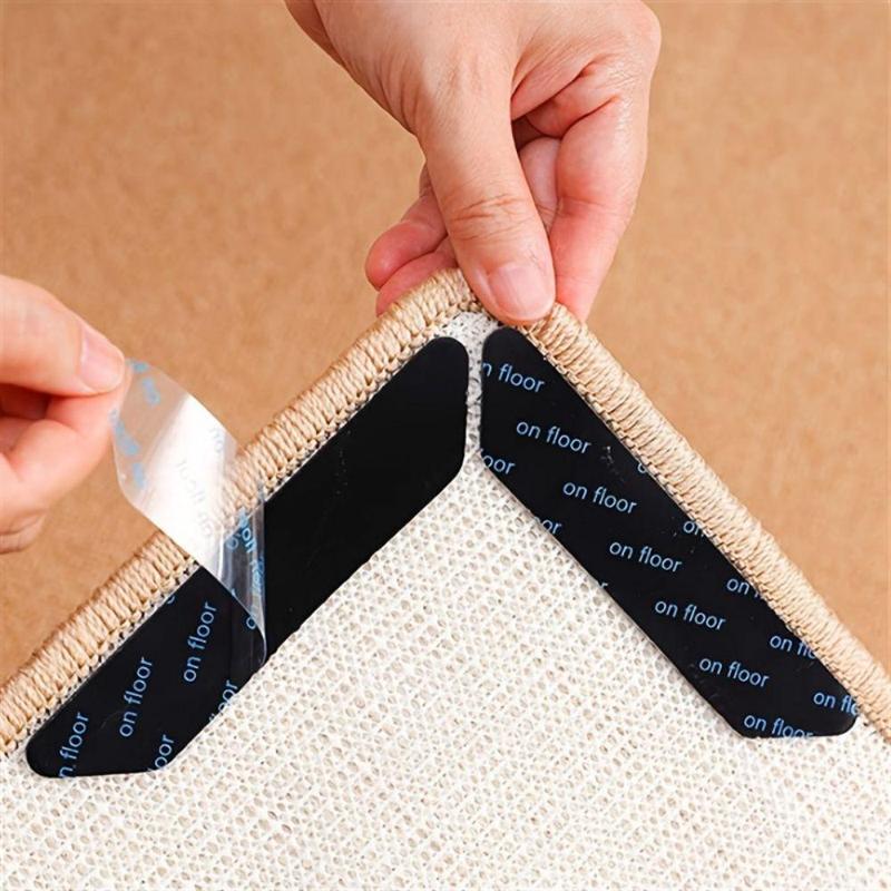 8pcs Non Slip Rug Gripper, Self Adhesive Rug Gripper, Rug Corner Gripper For Home Living Room Bedroom